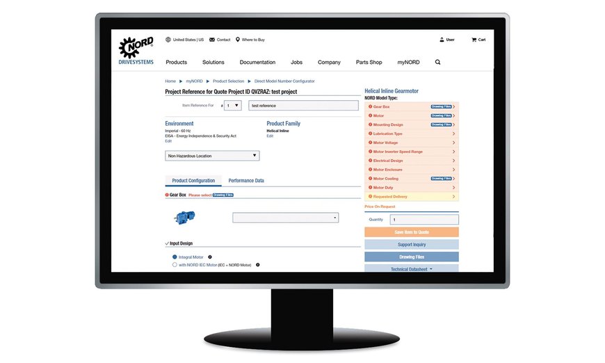 NORD DRIVESYSTEMS Enhances the Purchase and Procurement Process with Updated myNORD Online Customer Portal and Spare Parts Shop